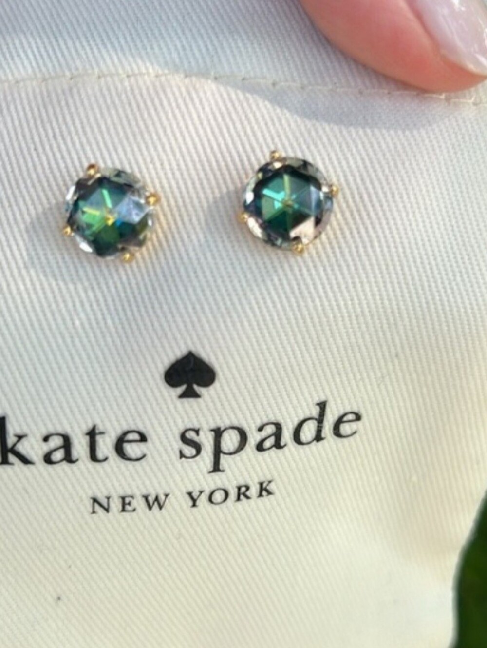 Kate Spade Bright Ideas Earrings Green Blue Stunning! - Picture 2 of 3